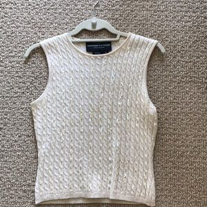 Cream with sparkle - sleeveless sweater